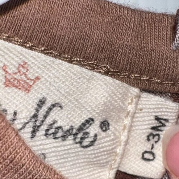 Marie Nicole Clothing Gingham Cow Face Romper Size 0-3 Months - Picture 4 of 5